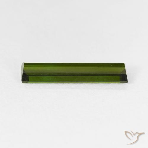 Tourmaline Vert terreux naturelle Baquette, 1.63 ct, VS