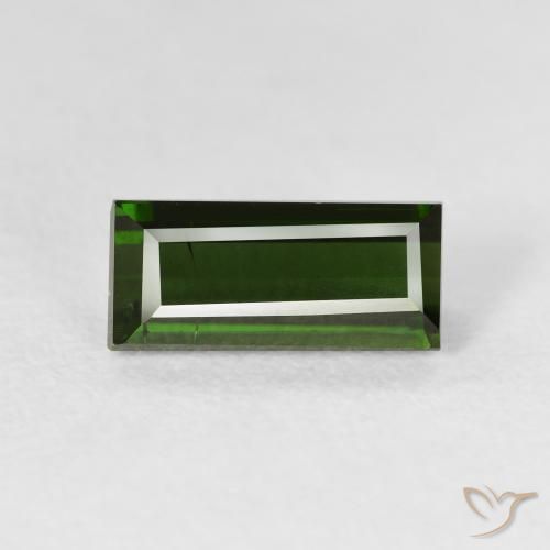 1.71ct Naturel Vert foncé Tourmaline, Baquette, VS