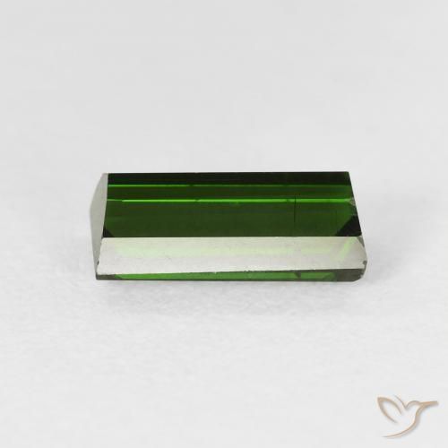 Tourmaline Vert foncé naturelle Baquette, 1.71 ct, VS