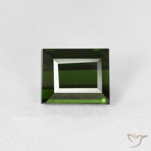 Tourmaline Forêt verte naturelle Baquette, 0.98 ct, VVS-VS