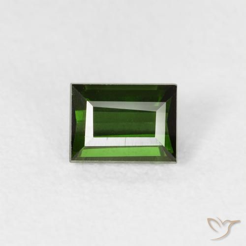 0.52ct Naturel Vert foncé Tourmaline, Baquette, VVS-VS