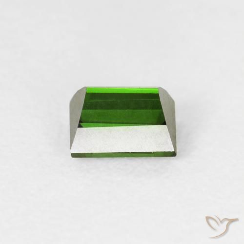 Tourmaline Vert foncé naturelle Baquette, 0.52 ct, VVS-VS