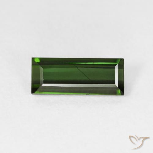 1.47ct Naturel Vert foncé Tourmaline, Baquette, VVS-VS