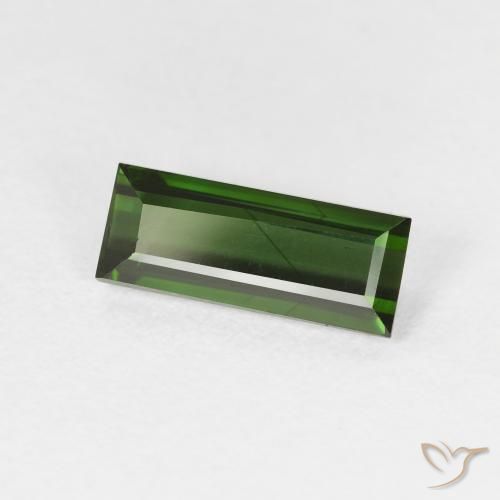 Tourmaline Vert foncé naturelle Baquette, 1.47 ct, VVS-VS