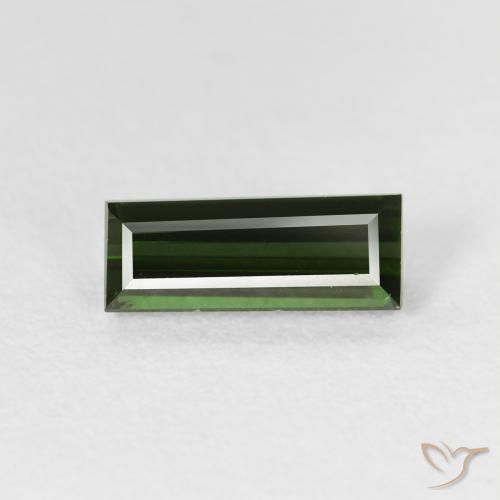 1.12ct Naturel Vert foncé Tourmaline, Baquette, VVS-VS