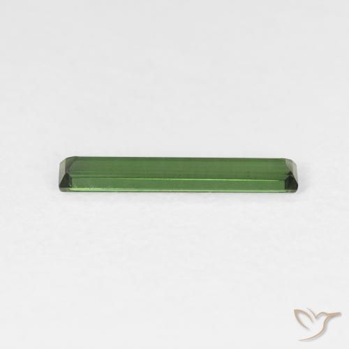 Tourmaline Vert foncé naturelle Baquette, 0.59 ct, VS