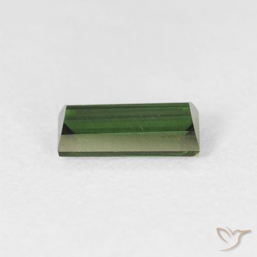 Tourmaline Vert terreux naturelle Baquette, 0.79 ct, VS