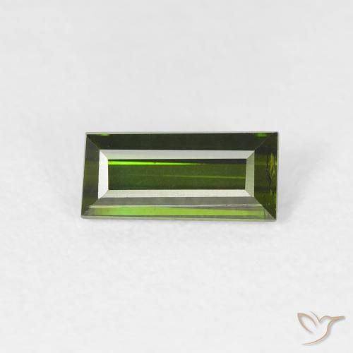 Tourmaline Forêt verte naturelle Baquette, 0.88 ct, VS