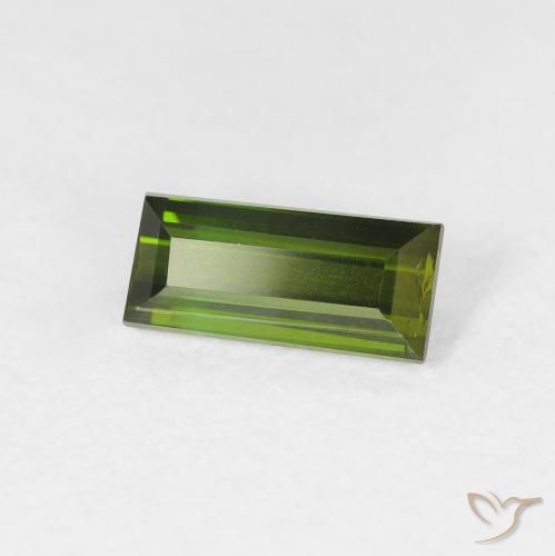 Tourmaline Forêt verte naturelle Baquette, 0.88 ct, VS