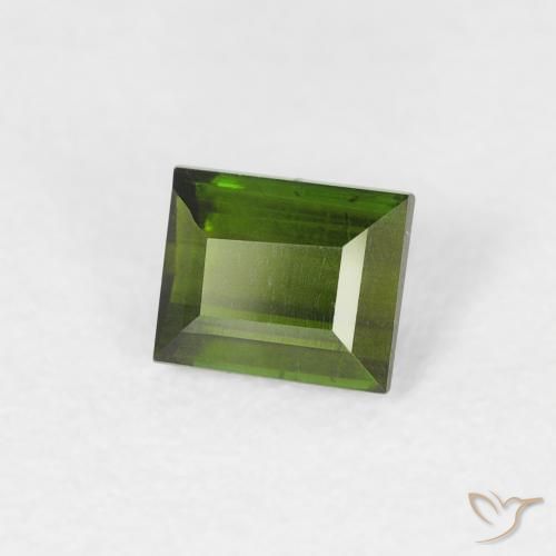 Tourmaline Forêt verte naturelle Baquette, 0.46 ct, VS