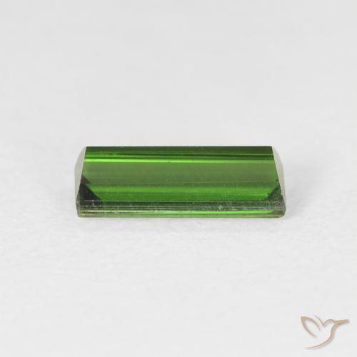 Tourmaline Vert terreux naturelle Baquette, 0.86 ct, VS