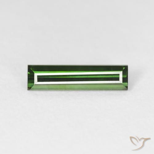 1.17ct Naturel Forêt verte Tourmaline, Baquette, VS