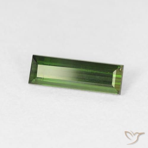 Tourmaline Forêt verte naturelle Baquette, 0.78 ct, VS