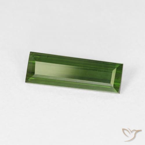 Tourmaline Forêt verte naturelle Baquette, 1.27 ct, VS