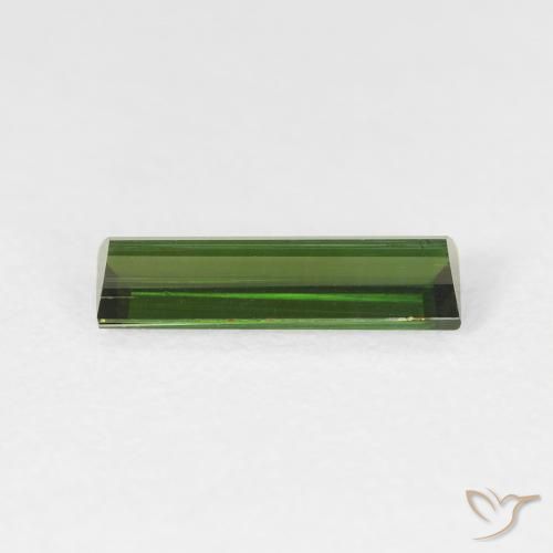Tourmaline Forêt verte naturelle Baquette, 1.27 ct, VS