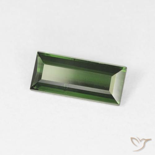 Tourmaline Forêt verte naturelle Baquette, 0.90 ct, VS