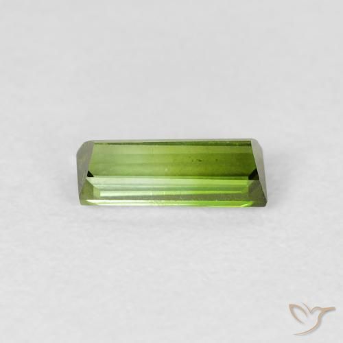 Tourmaline Vert chaud naturelle Baquette, 0.65 ct, VVS-VS
