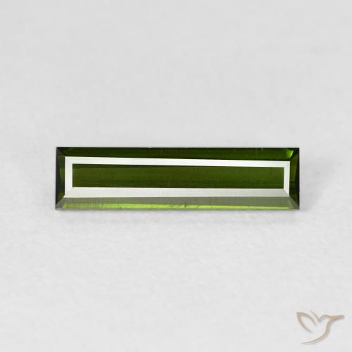 1.02ct Naturel Vert foncé Tourmaline, Baquette, VVS-VS