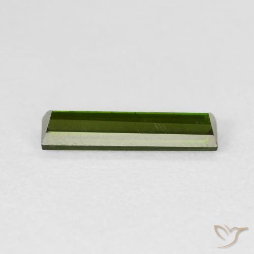 Tourmaline Vert foncé naturelle Baquette, 1.02 ct, VVS-VS