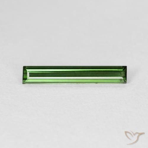 0.83ct Naturel Vert terreux Tourmaline, Baquette, VVS-VS