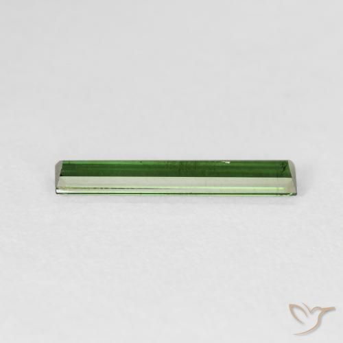 Tourmaline Vert terreux naturelle Baquette, 0.83 ct, VVS-VS