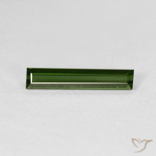 1.18ct Naturel Vert terreux Tourmaline, Baquette, VVS-VS