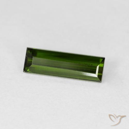 Tourmaline Forêt verte naturelle Baquette, 1.28 ct, VVS-VS