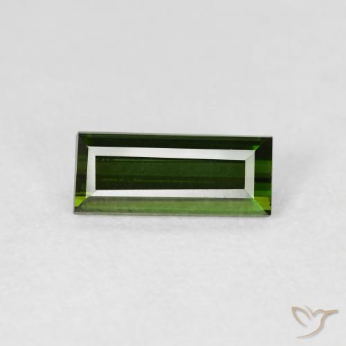 Tourmaline Forêt verte naturelle Baquette, 1.21 ct, VS