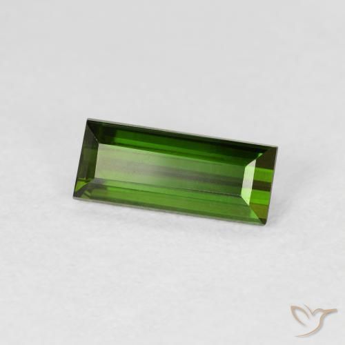 Tourmaline Forêt verte naturelle Baquette, 1.21 ct, VS
