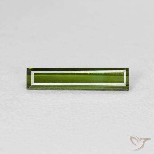 Tourmaline Vert moyen naturelle Baquette, 0.69 ct, VVS-VS