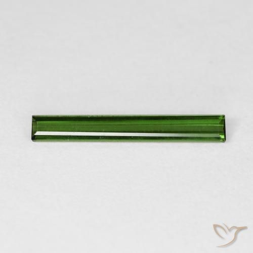 0.81ct Naturel Vert foncé Tourmaline, Baquette, VVS-VS