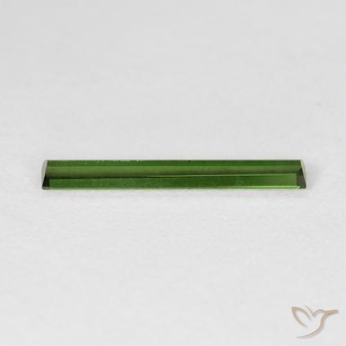 Tourmaline Vert foncé naturelle Baquette, 0.81 ct, VVS-VS