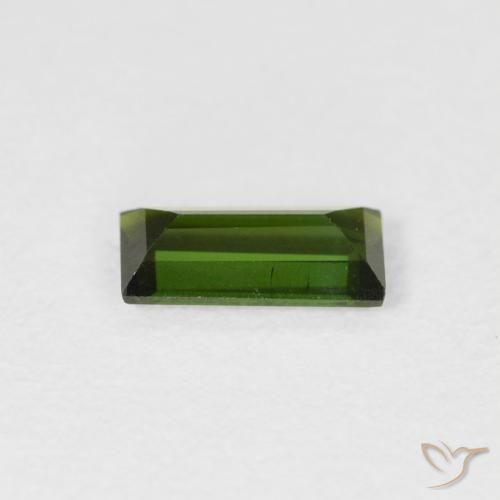 Tourmaline Forêt verte naturelle Baquette, 0.58 ct, VVS-VS