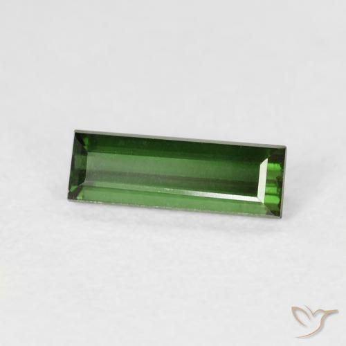 Tourmaline Vert foncé naturelle Baquette, 0.79 ct, VVS-VS
