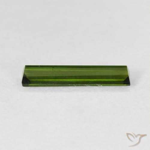 Tourmaline Vert jaunâtre naturelle Baquette, 0.94 ct, VVS