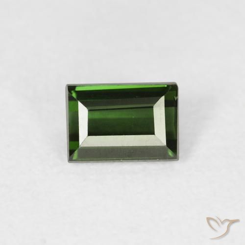 Tourmaline Forêt verte naturelle Baquette, 0.59 ct, VVS