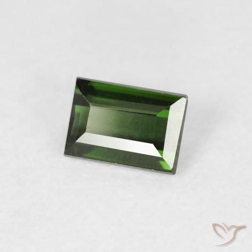 Tourmaline Forêt verte naturelle Baquette, 0.59 ct, VVS