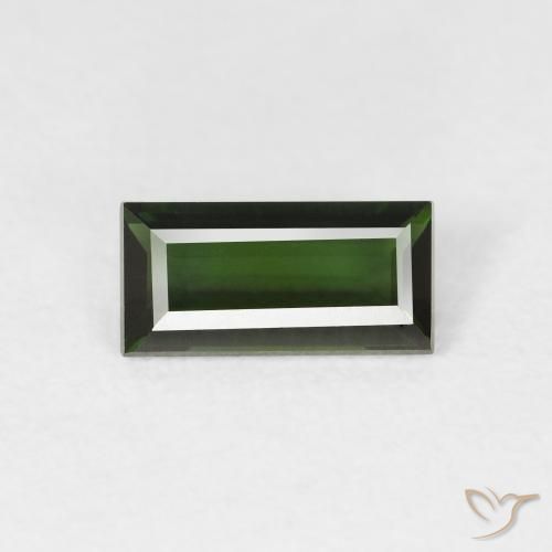 1.06ct Naturel Vert foncé Tourmaline, Baquette, VVS