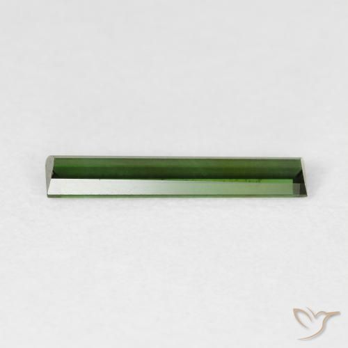 Tourmaline Forêt verte naturelle Baquette, 0.83 ct, VVS