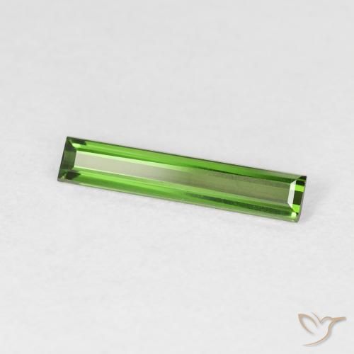 0.72ct Naturel Vert foncé Tourmaline, Baquette, VVS