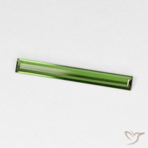 Tourmaline Vert terreux naturelle Baquette, 0.50 ct, VVS