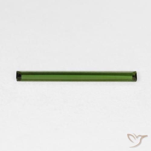 Tourmaline Vert terreux naturelle Baquette, 0.50 ct, VVS