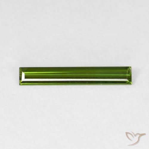 Tourmaline Forêt verte naturelle Baquette, 0.55 ct, VVS
