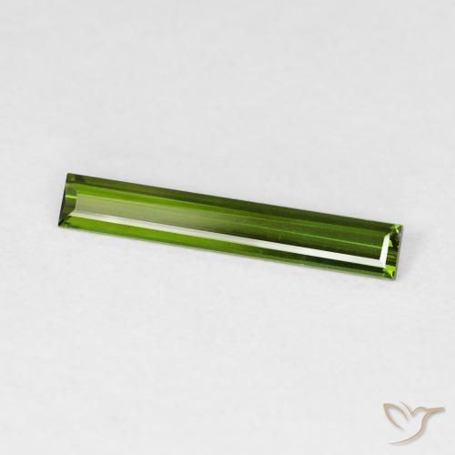 Tourmaline Forêt verte naturelle Baquette, 0.55 ct, VVS