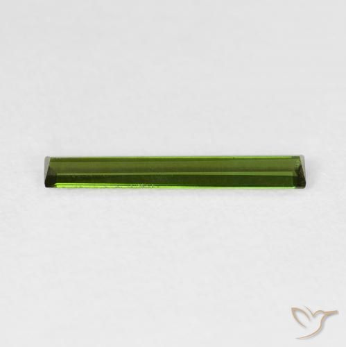 Tourmaline Forêt verte naturelle Baquette, 0.55 ct, VVS