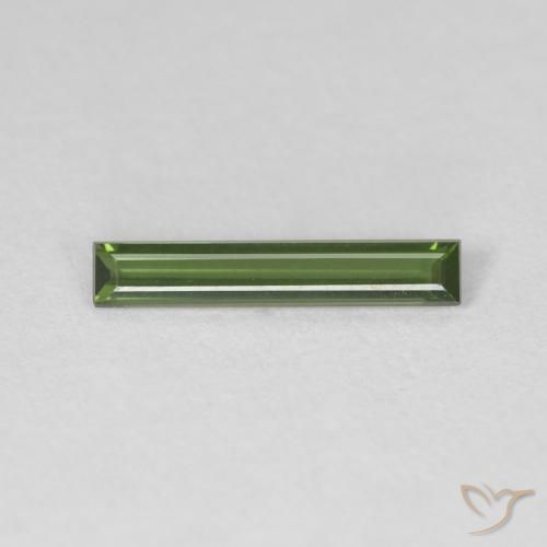 Tourmaline Forêt verte naturelle Baquette, 0.46 ct, VVS