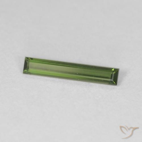 Tourmaline Forêt verte naturelle Baquette, 0.46 ct, VVS