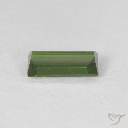 Tourmaline Vert foncé naturelle Baquette, 0.52 ct, VVS