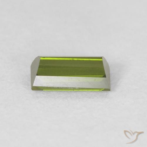 Tourmaline Vert foncé naturelle Baquette, 0.43 ct, VVS