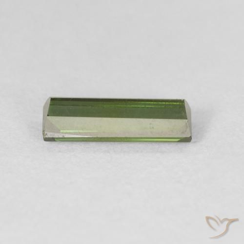 Tourmaline Vert foncé naturelle Baquette, 0.72 ct, VVS
